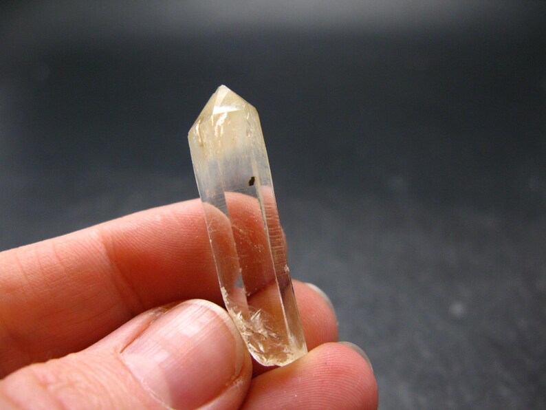 Rare Mango Quartz w/ Hallyosite Crystal From Colombia - 1.4" - 3.94 Grams