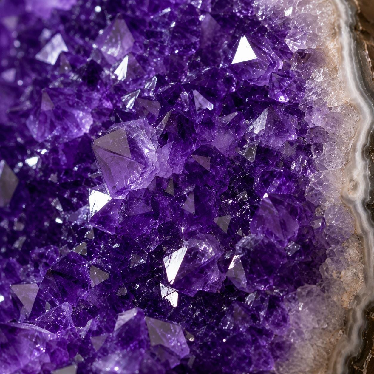 Amethyst Cathedral on Wood Stand