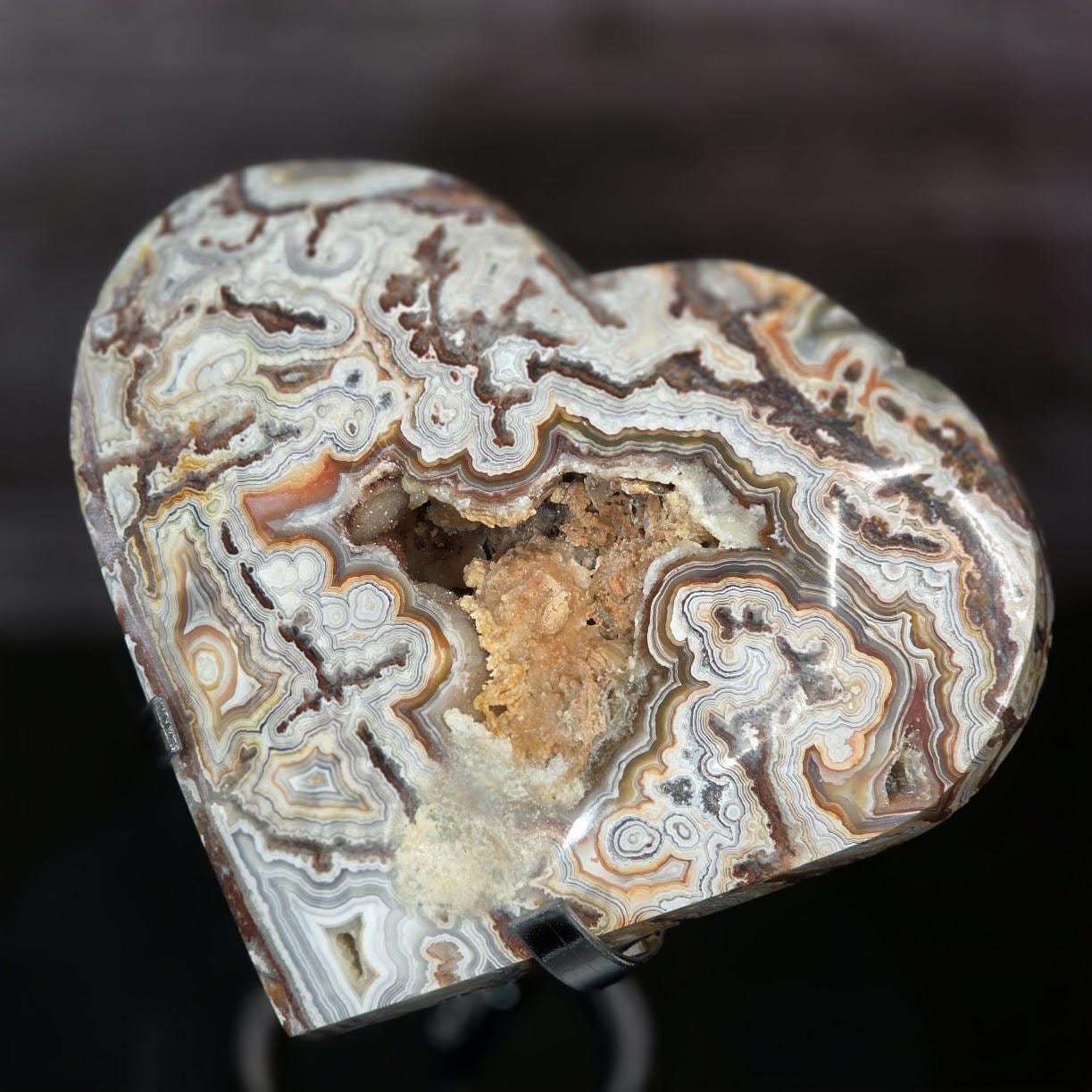Crazy Lace Agate Heart