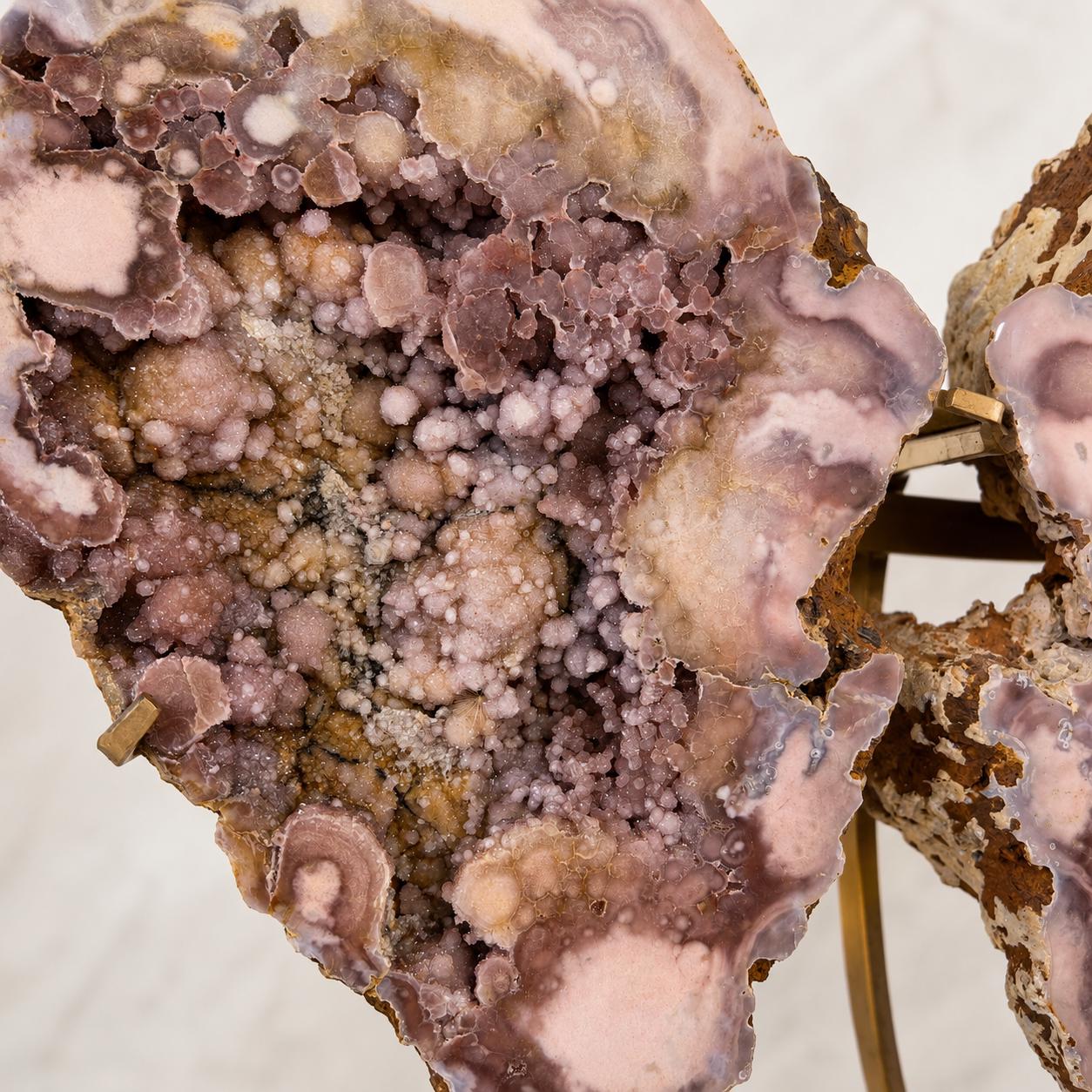 Pink Amethyst Butterfly on Metal Stand, 11.7kg