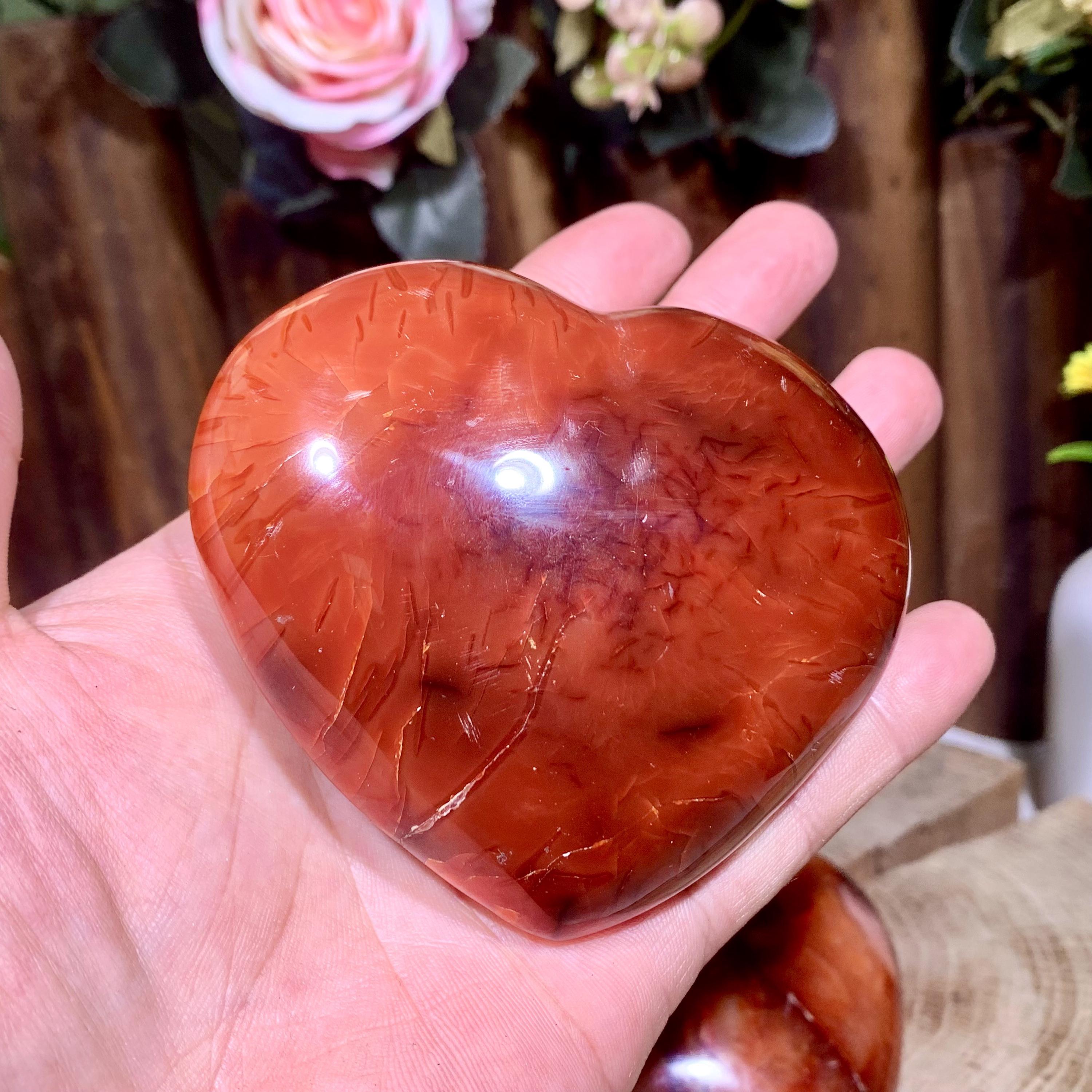 Red Agate Heart