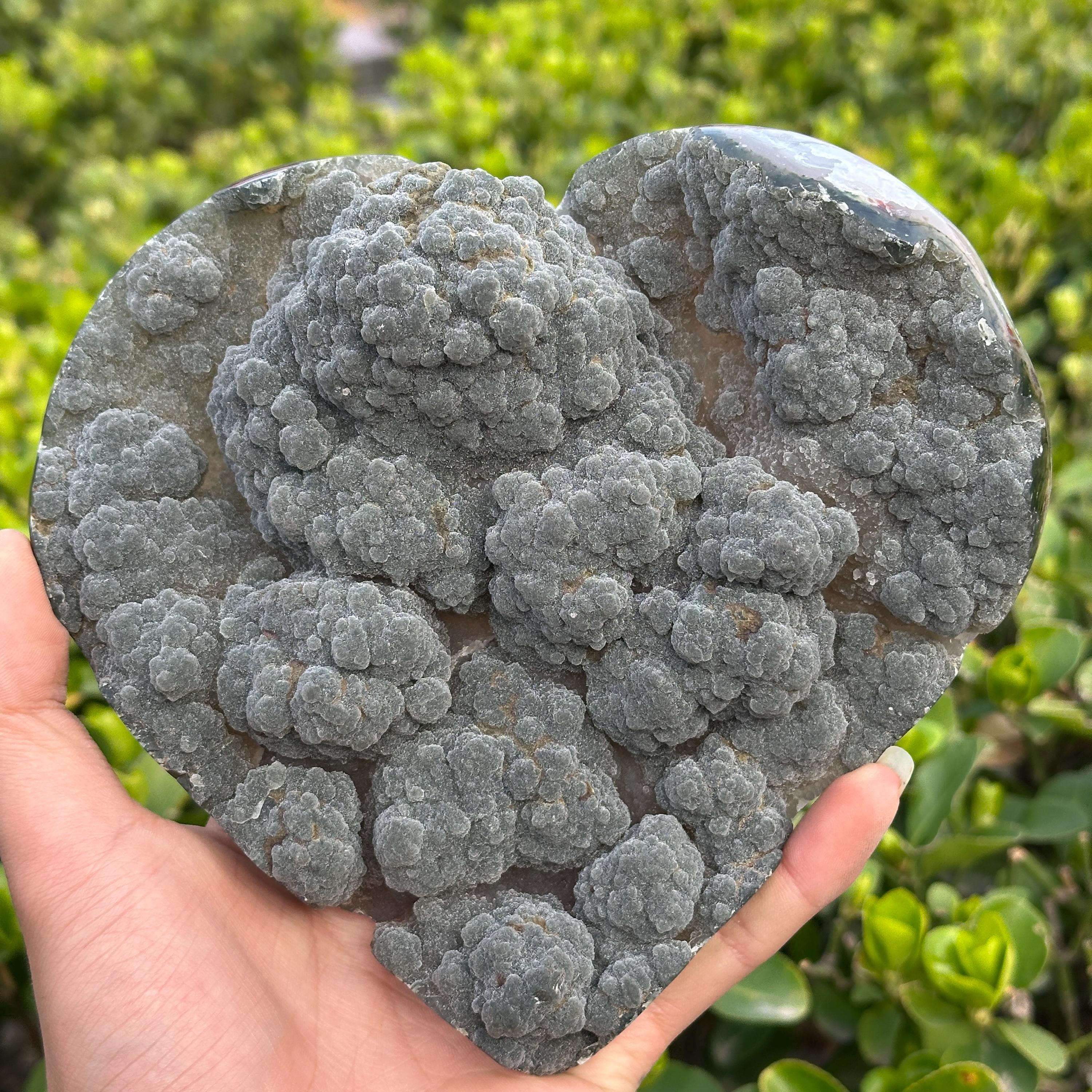 Green Sugar Druzy Amethyst Heart, 2.87lb