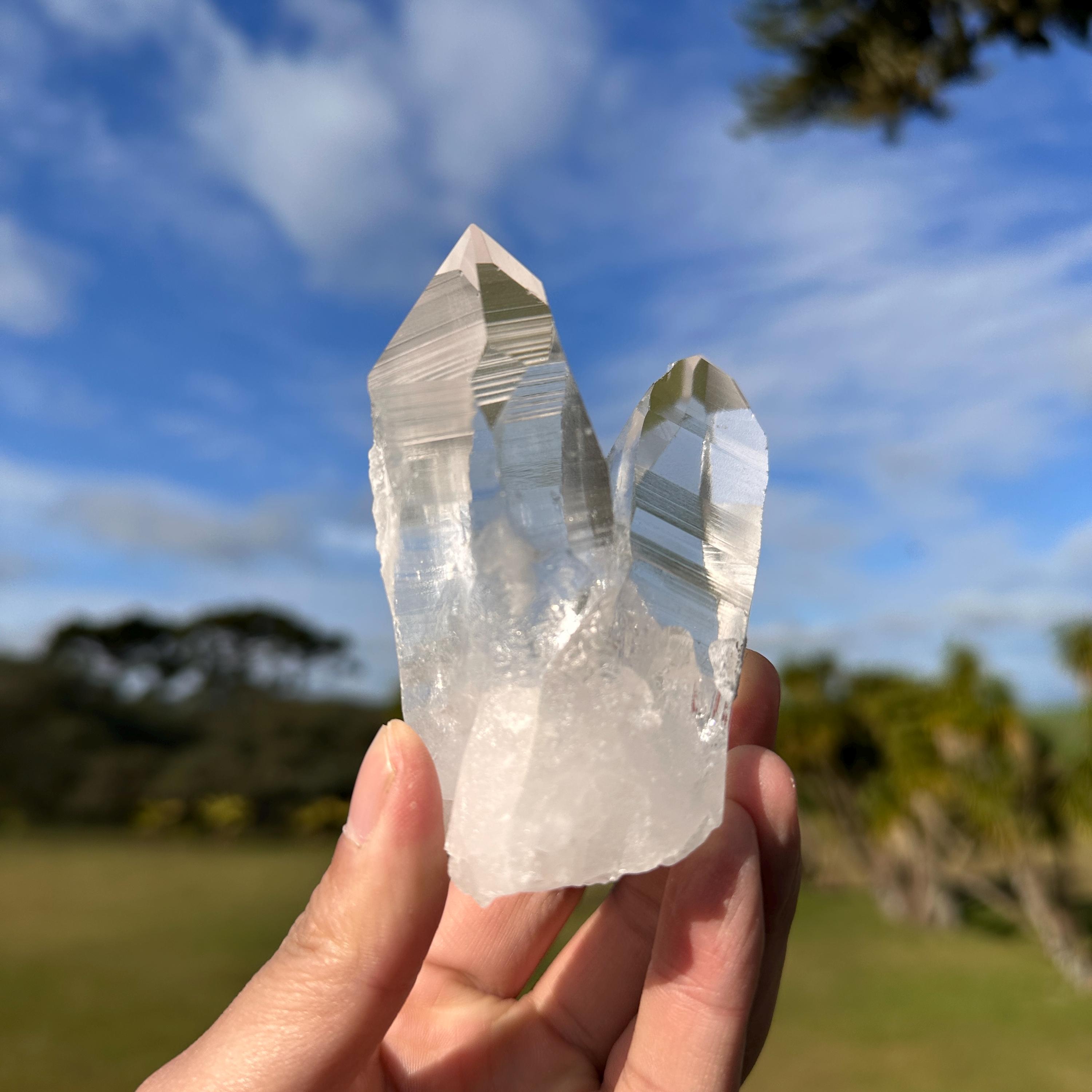 Clear Quartz Point Cluster