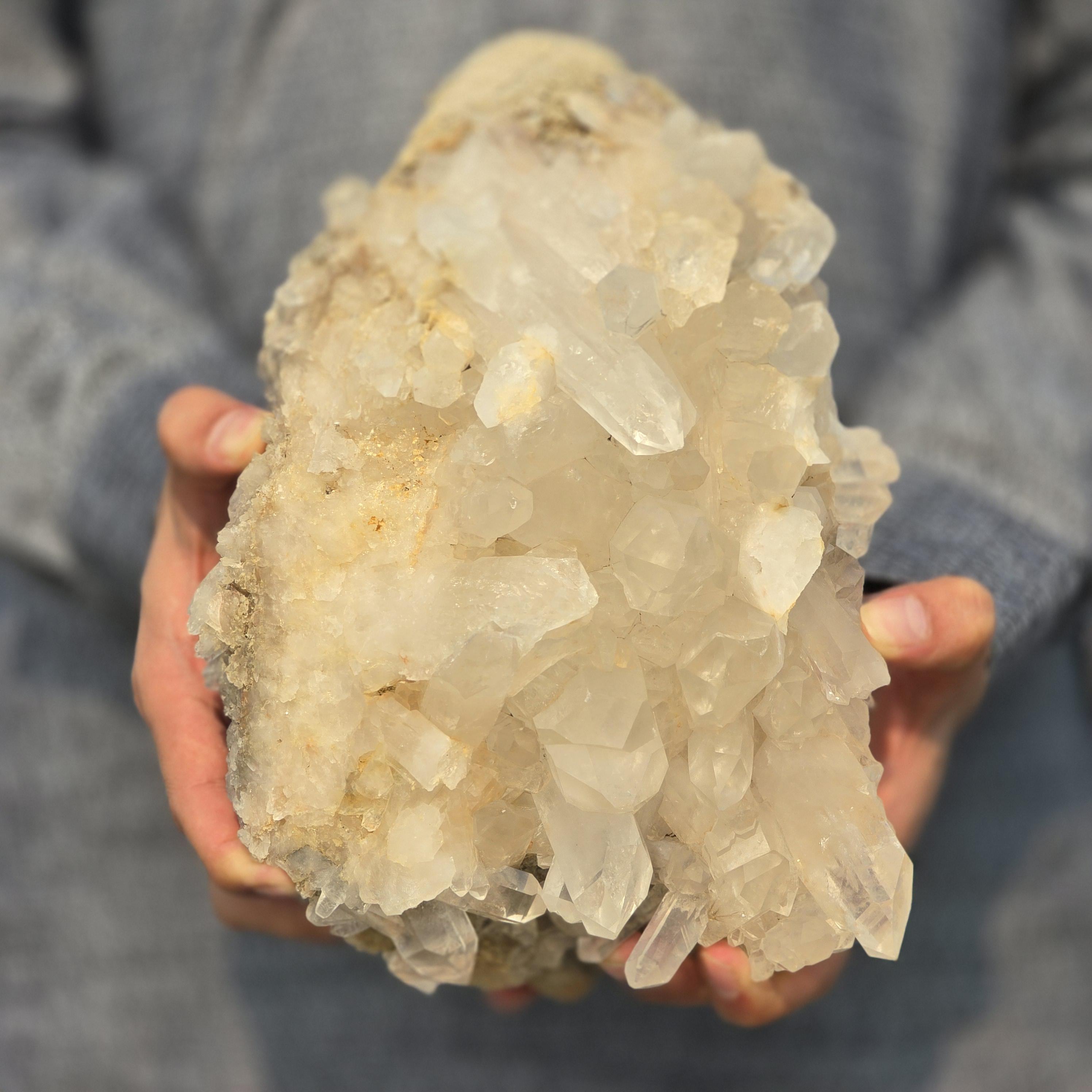Natural Clear Quartz Crystal Cluster