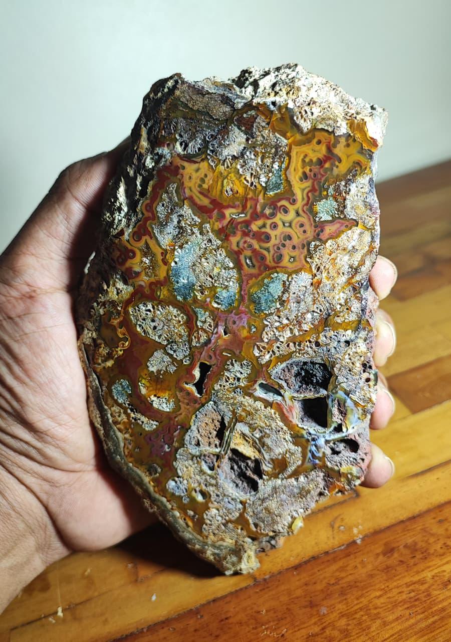 Brecciated Red Jasper Slab, 9.5 cm