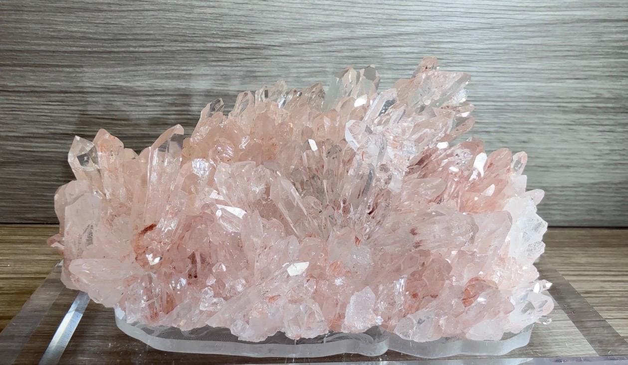 Pink Quartz Crystal Cluster