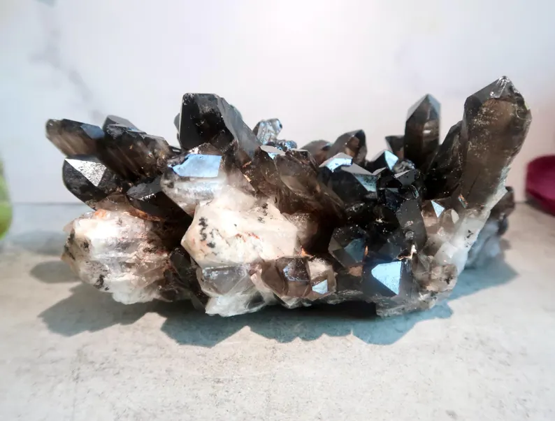 Smoky Quartz Cluster, 16.1 × 10.1 × 7.3 cm, 863g
