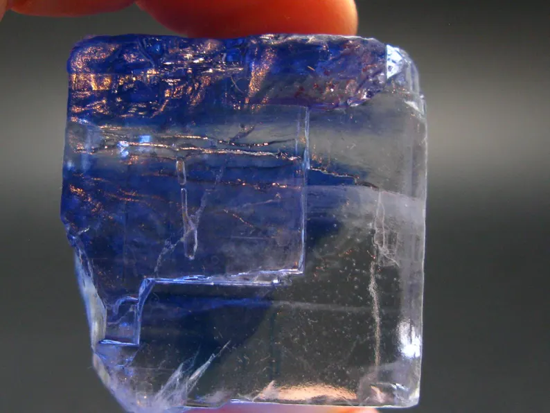 Blue Halite Crystal From USA - 1.2" - 35.25 Grams