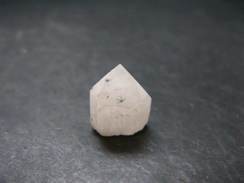 Hollandite in Quartz Crystal from Madagascar - 0.7" - 3.79 Grams
