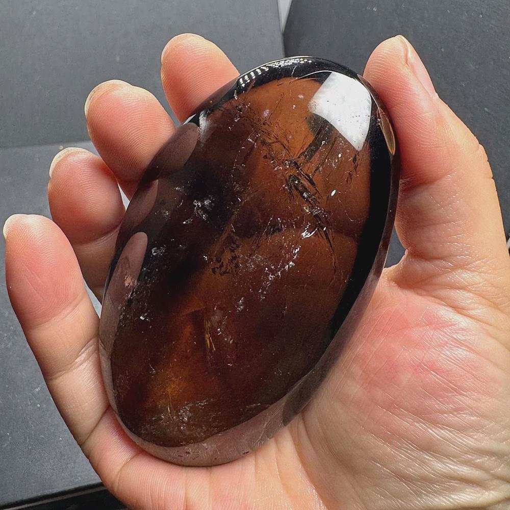 Smoky Citrine Palm Stone, 228g