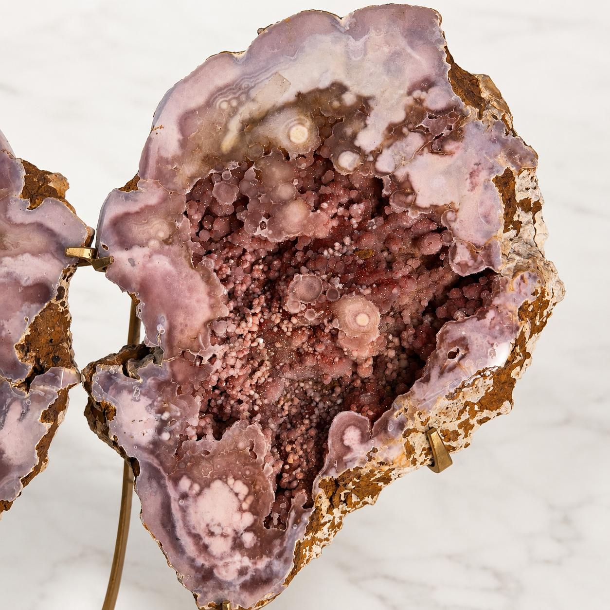 Pink Amethyst Butterfly on Metal Stand, 11.7kg