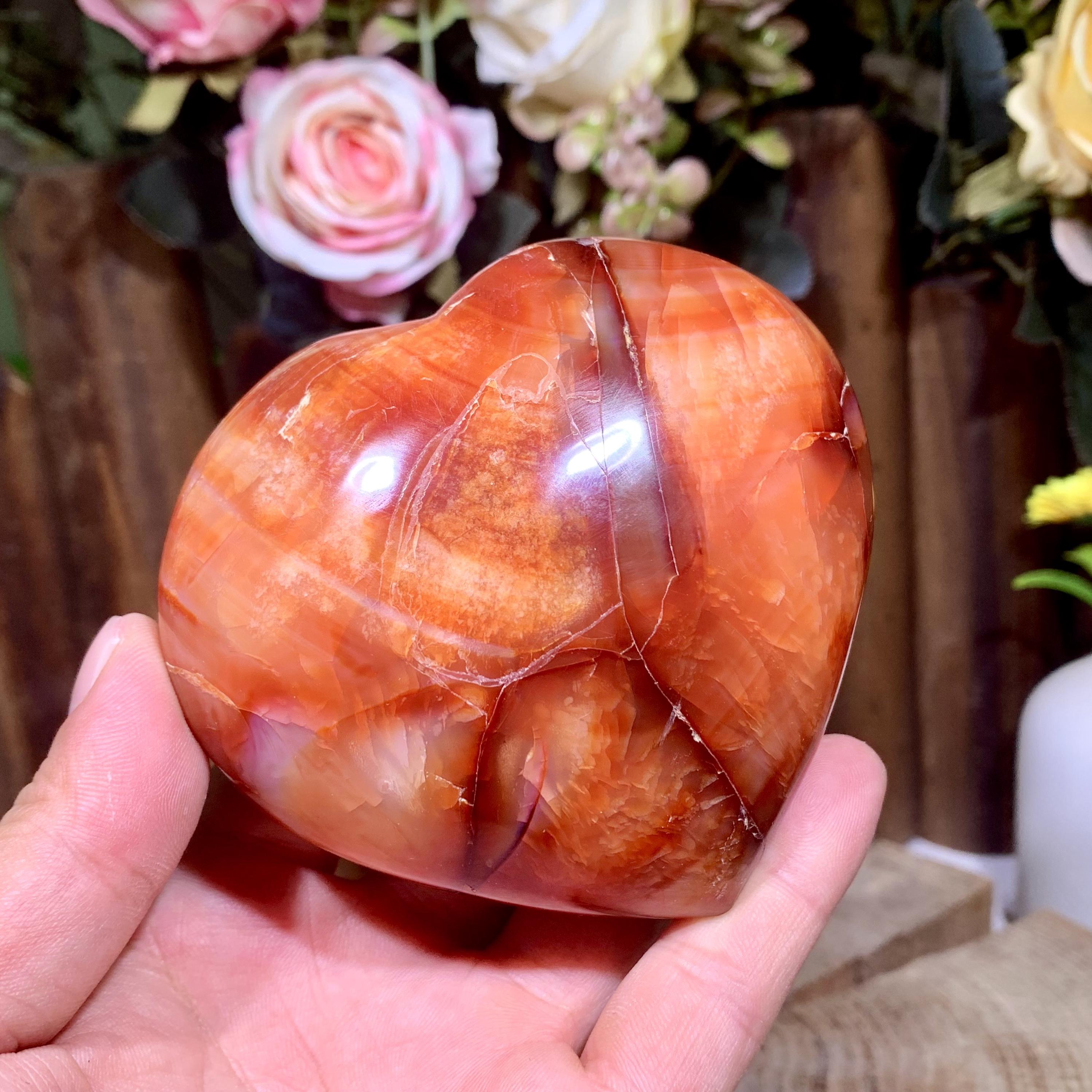 Red Agate Heart
