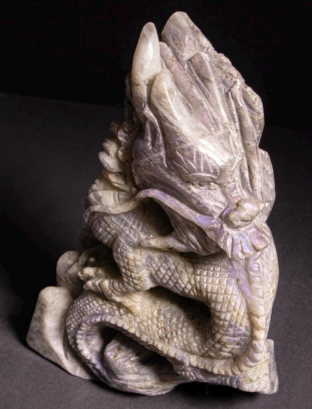Labradorite Dragon Carving