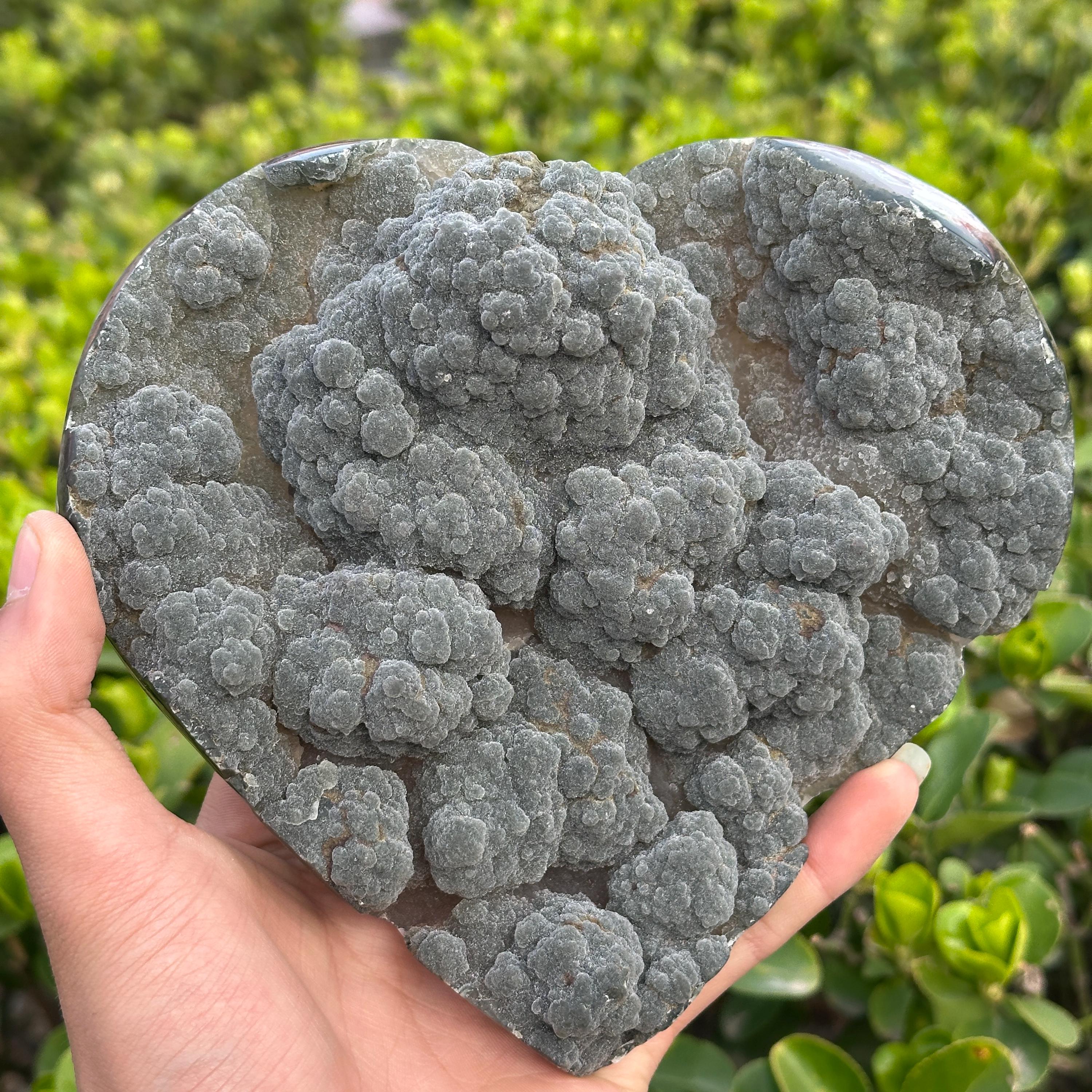 Green Sugar Druzy Amethyst Heart, 2.87lb