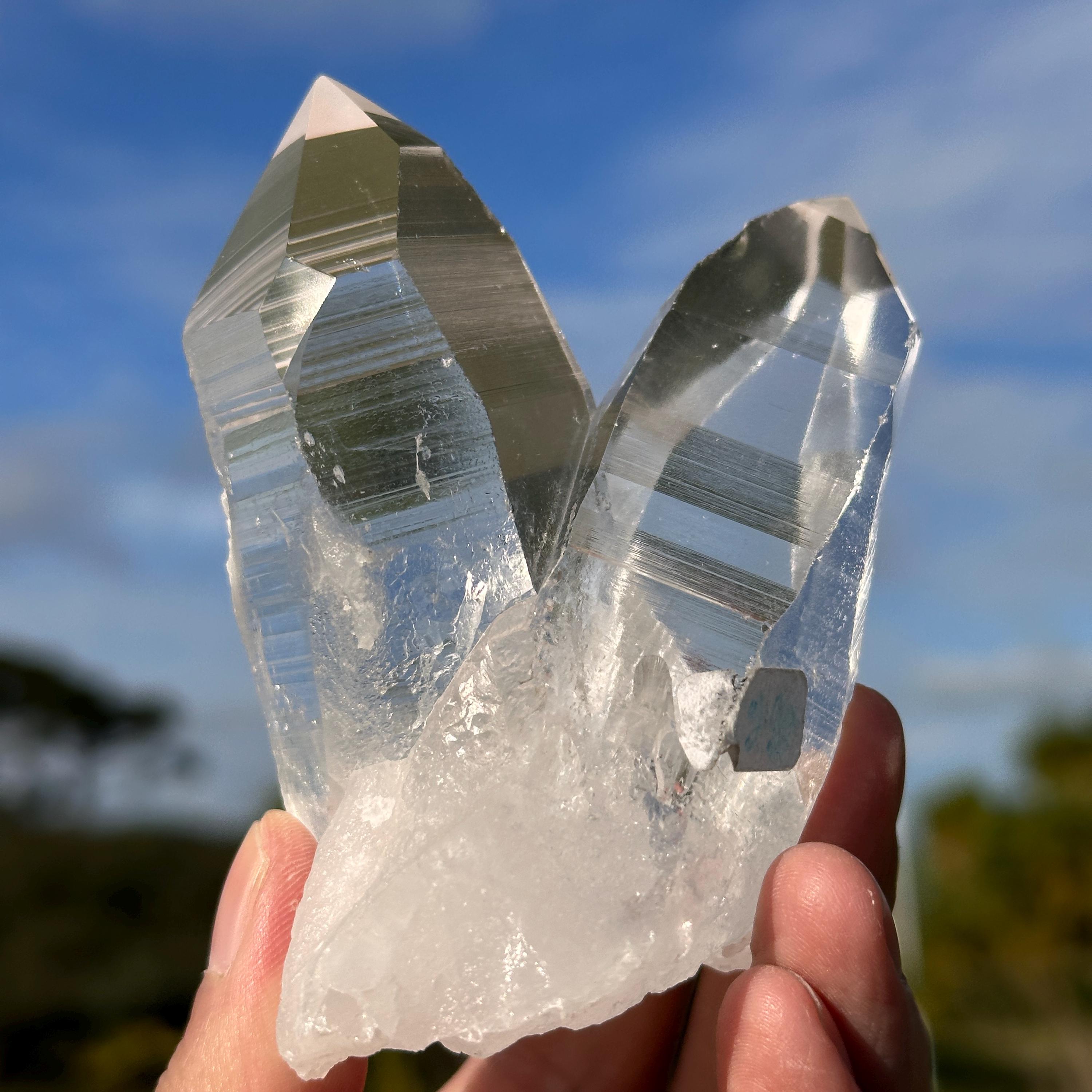 Clear Quartz Point Cluster