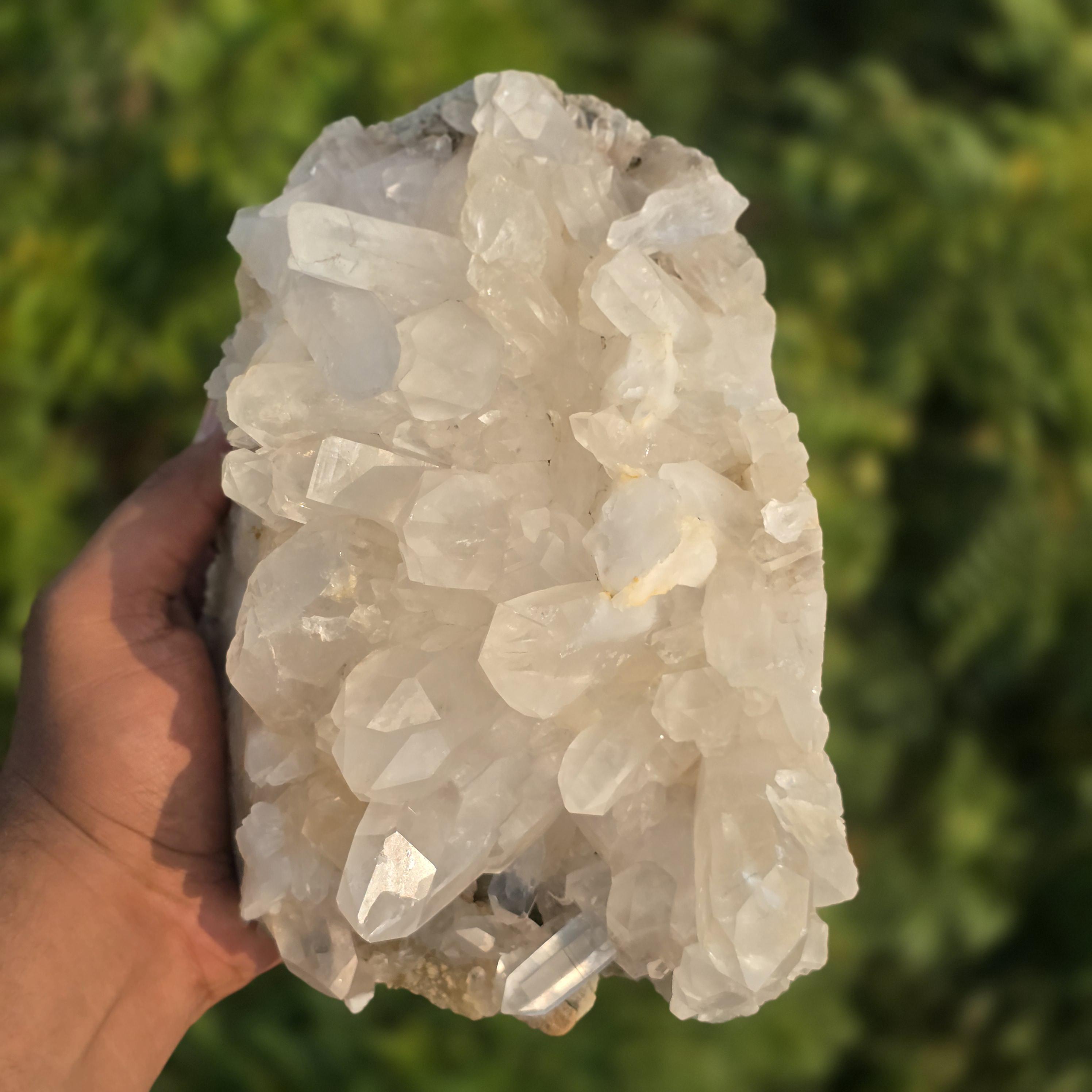 Natural Clear Quartz Crystal Cluster