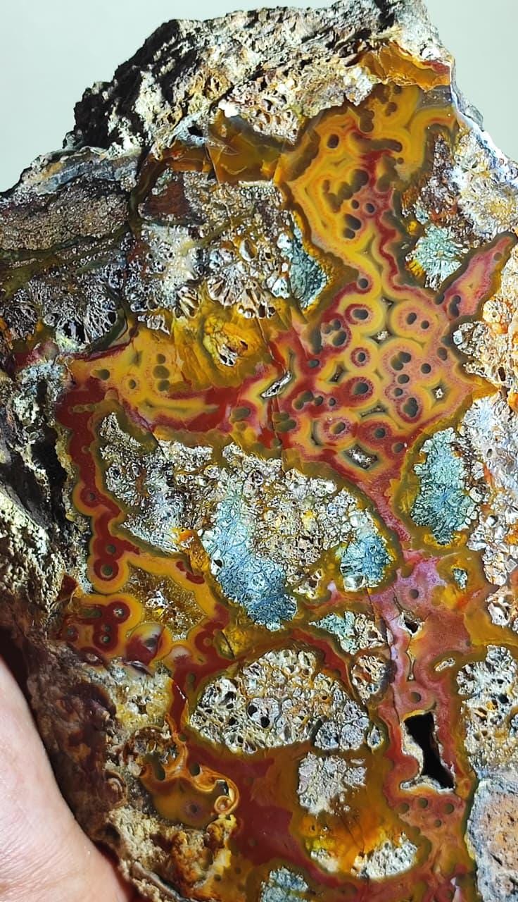 Brecciated Red Jasper Slab, 9.5 cm