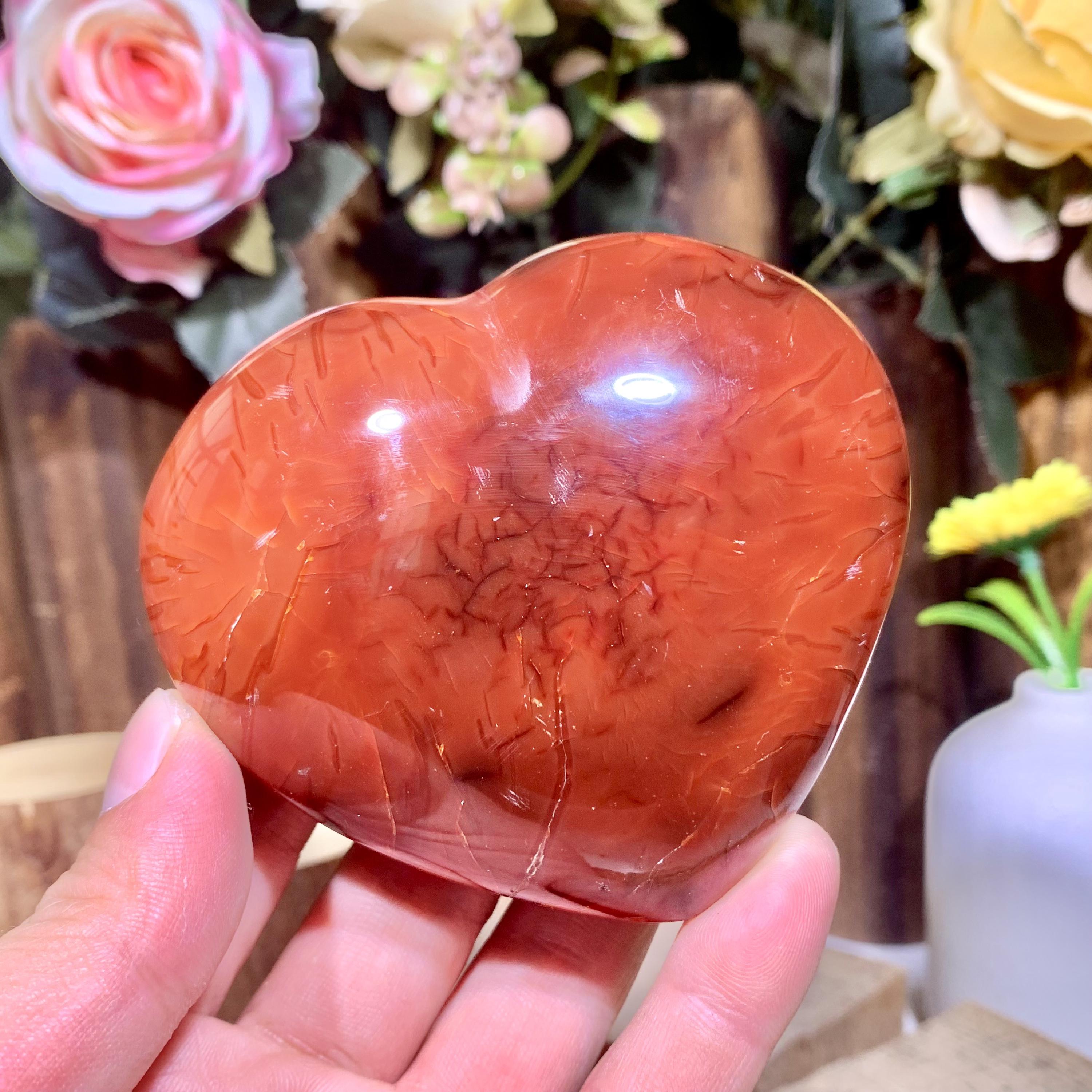 Red Agate Heart