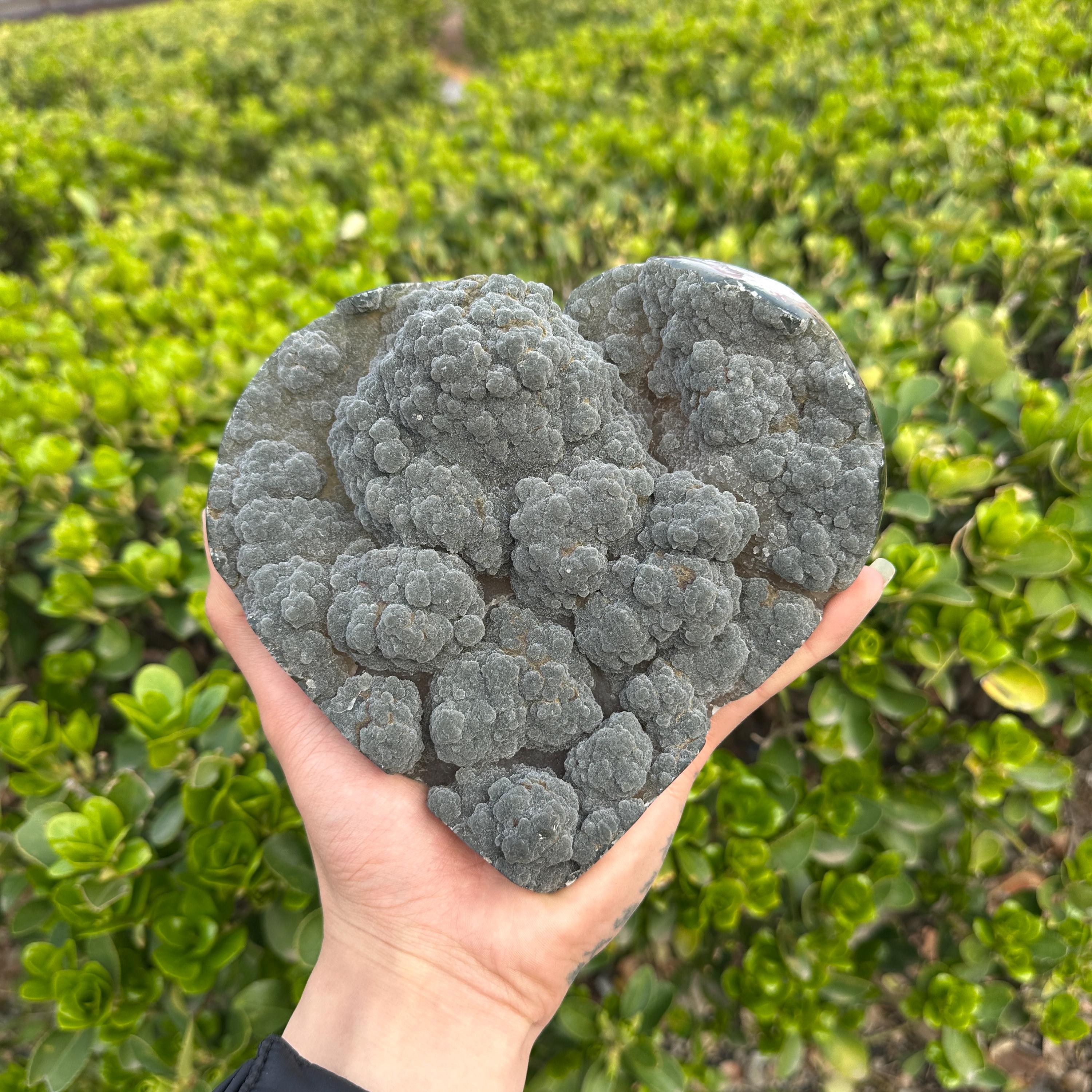 Green Sugar Druzy Amethyst Heart, 2.87lb
