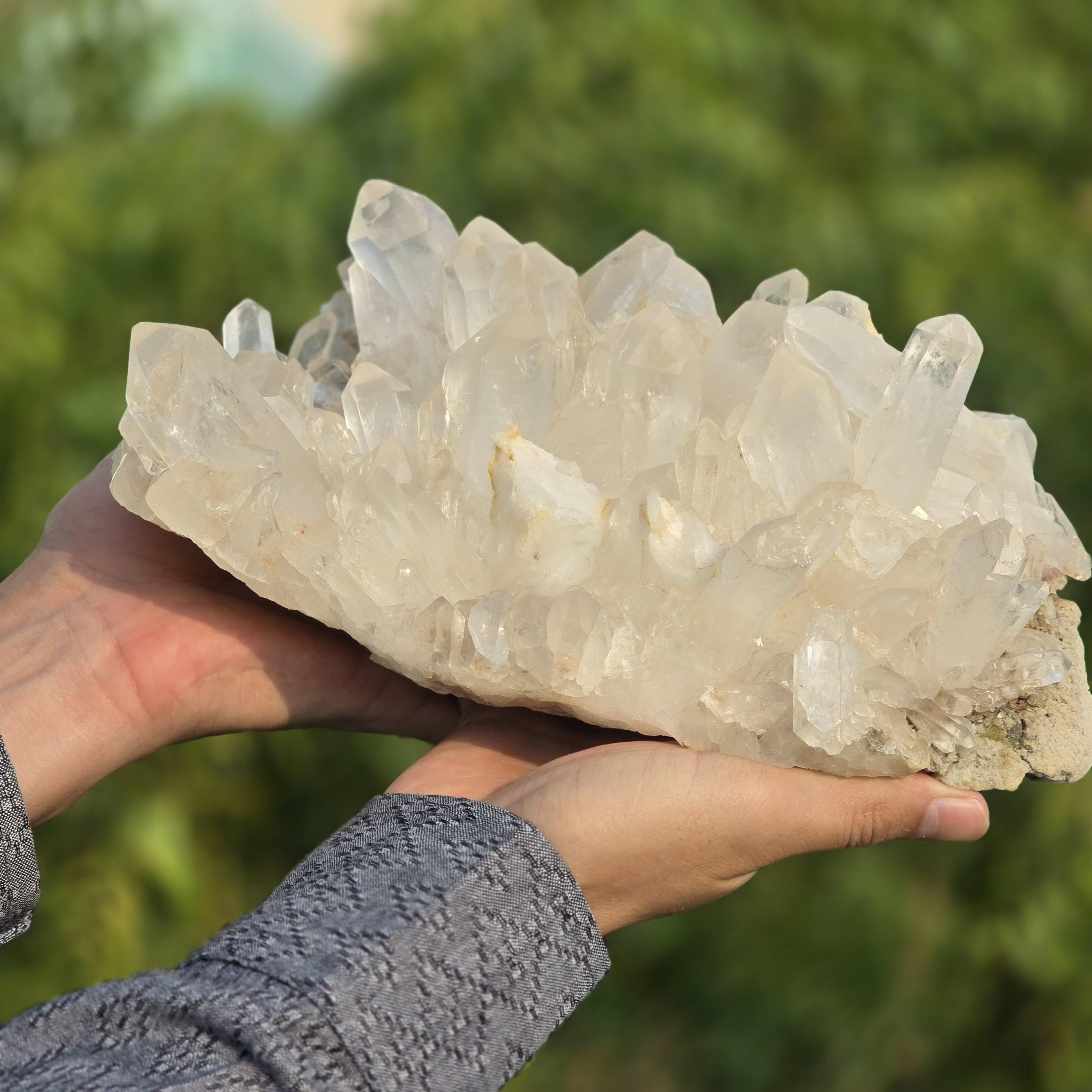 Natural Clear Quartz Crystal Cluster