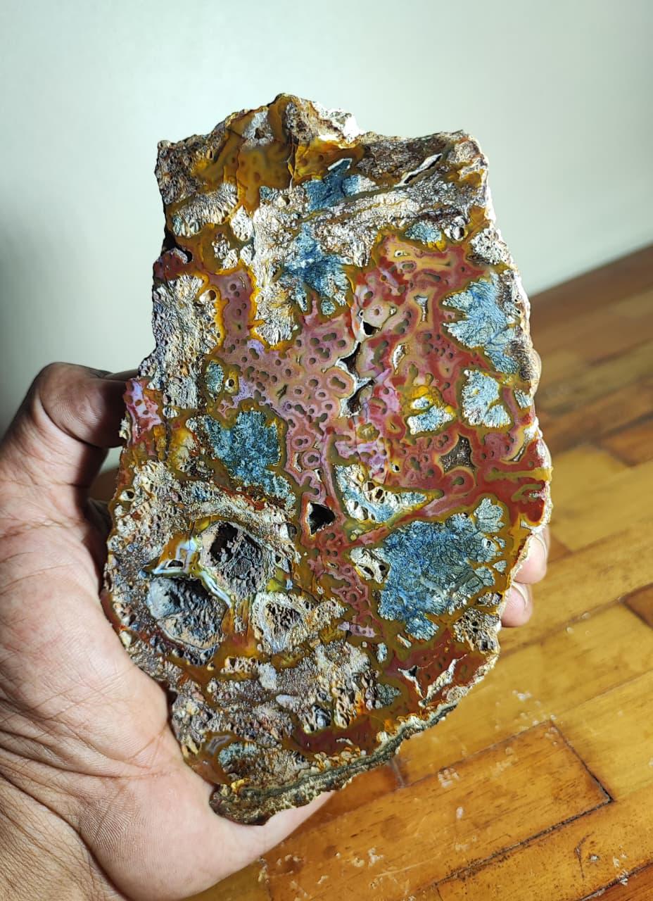 Brecciated Red Jasper Slab, 9.5 cm