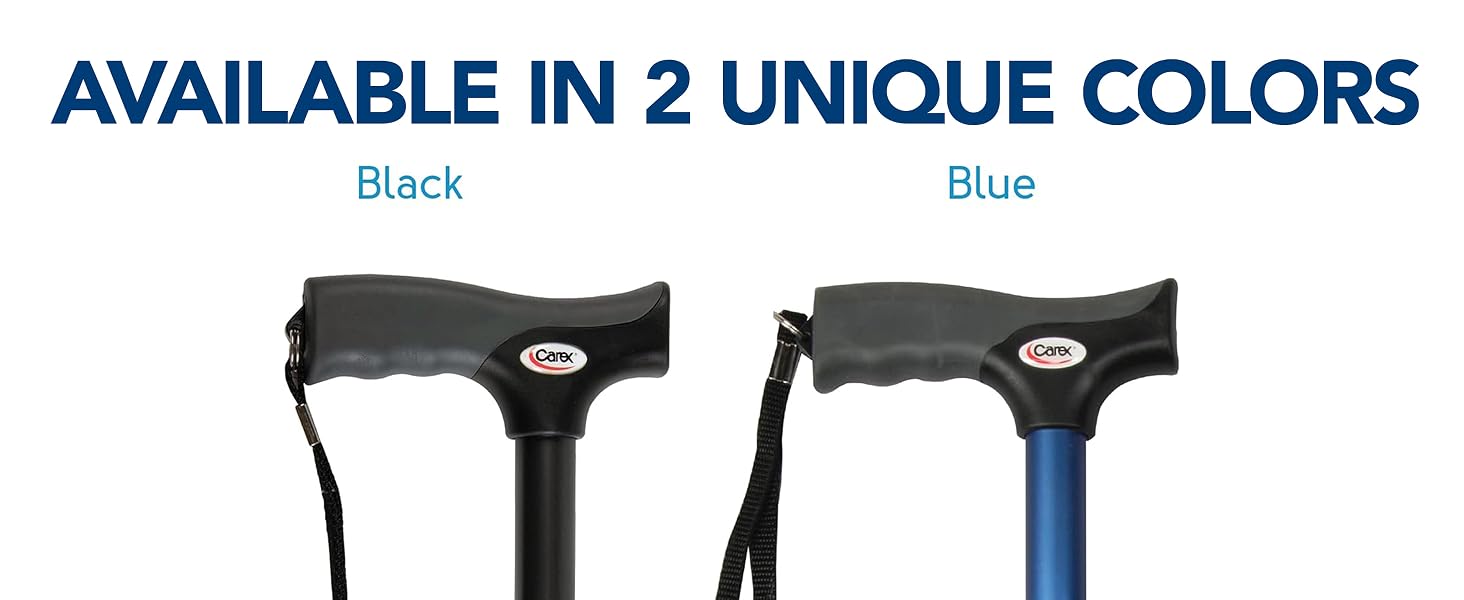 Soft Grip Folding Cane Black