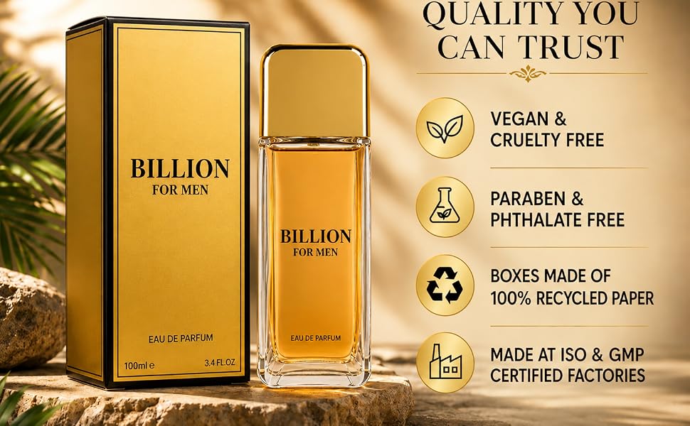 1 billion for men eau de parfum vegan cruelty free