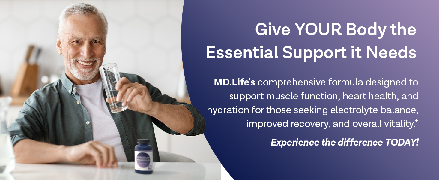 Supports blood pressure regulation muscle function and nerve health with balanced minerals
