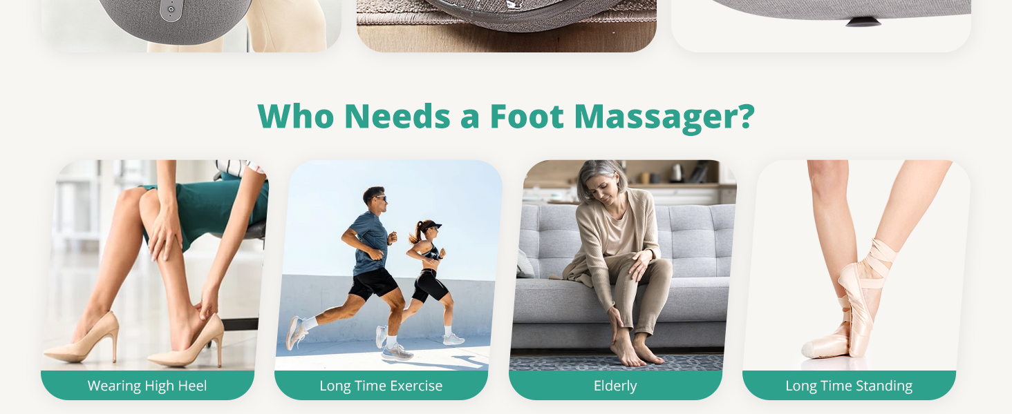 who needs a foot massager? wearing high heel long time exercise elderly long time standing