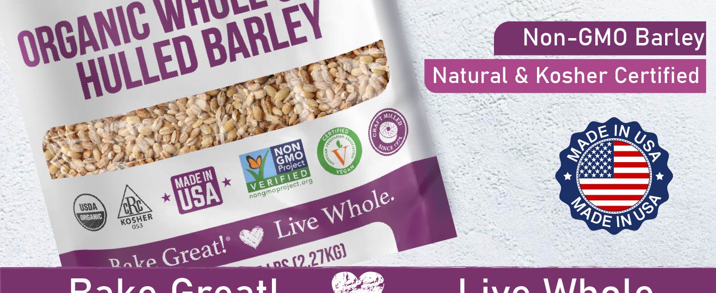 Non GMO Barley Natural and Kosher Certified Made in USA