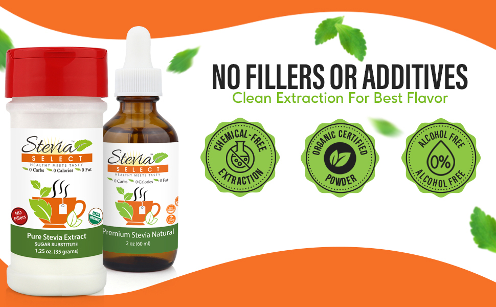 stevia select, sugar substitute, organic stevia extract