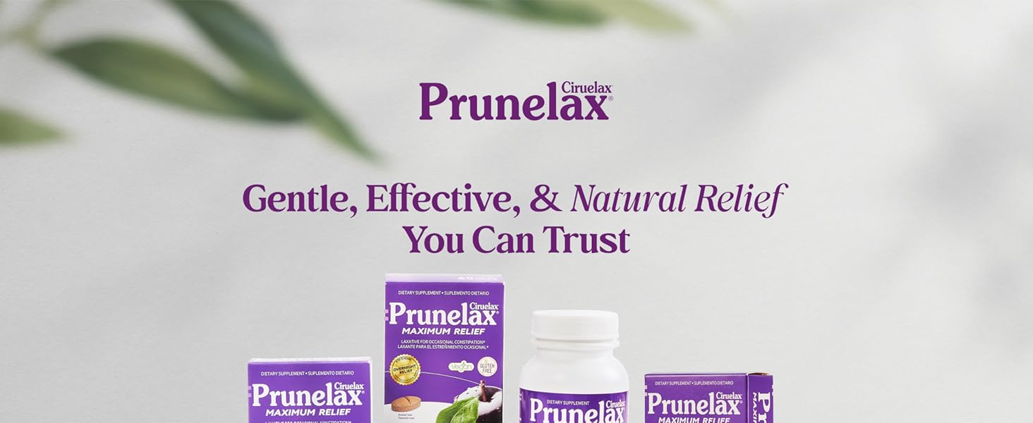 prunelax maxiumu relief. gentle, effective &amp;amp; natural relief you can trust.