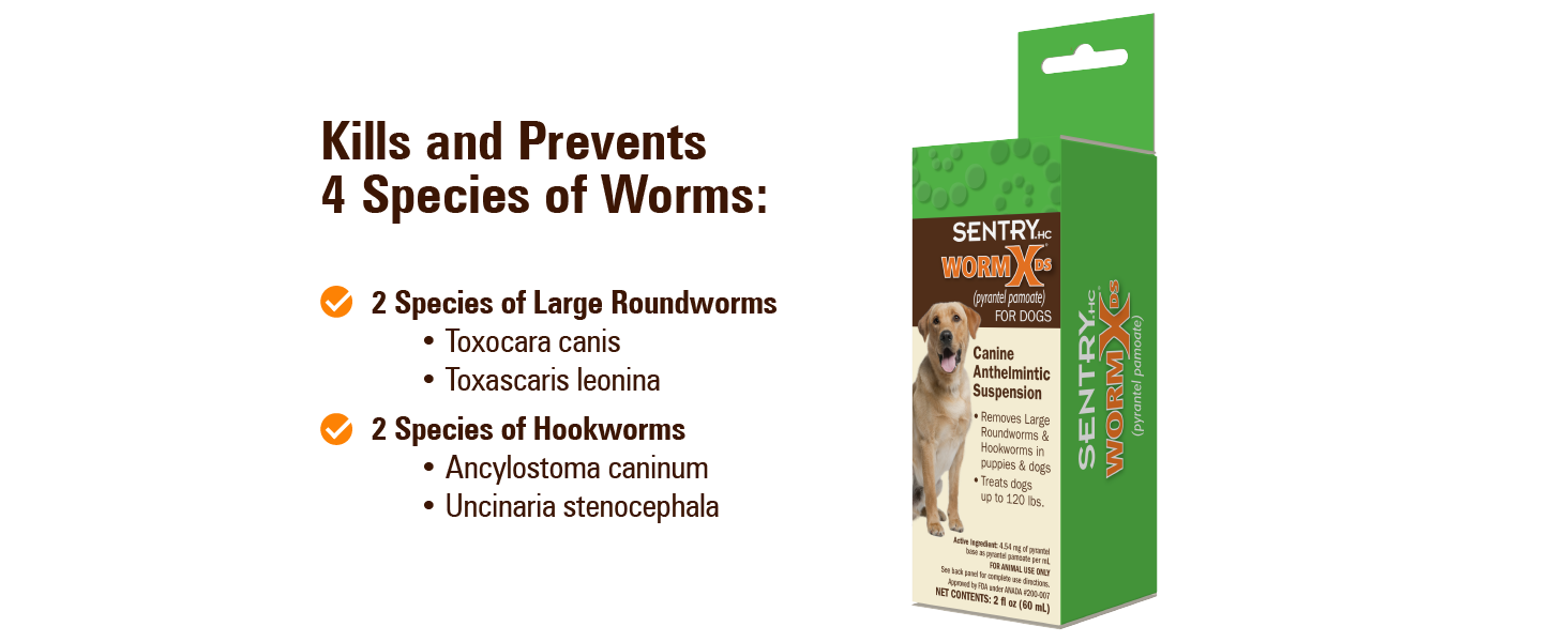 kill and prevent 4 species of worms