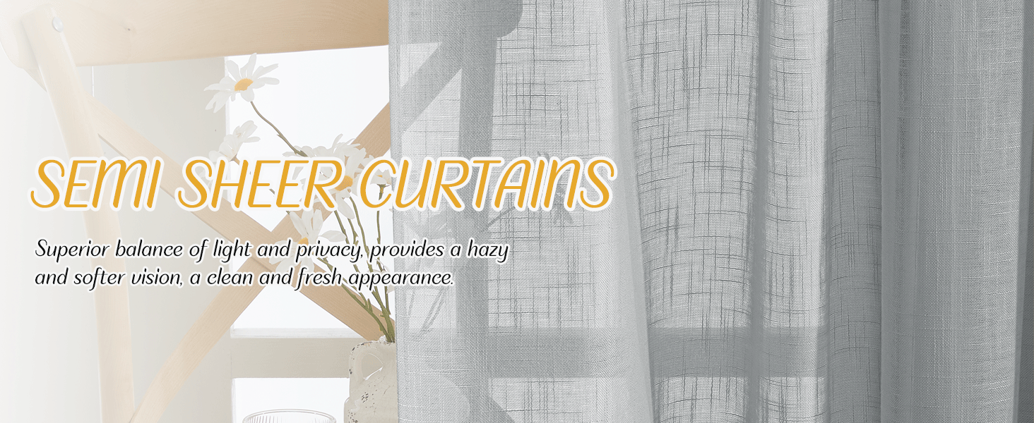 Unlike ordinary sheers, the line weave makes curtains more aesthetic