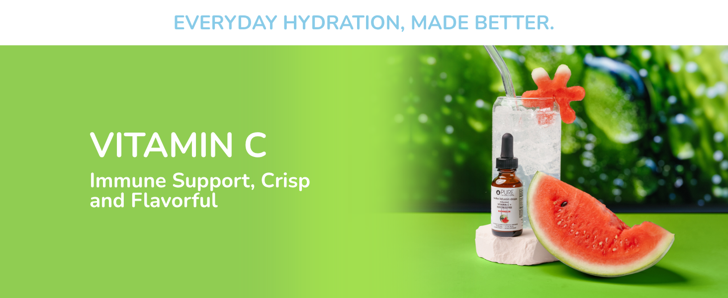 Everyday Hydration, Made Better. Vitamin C, Immune Support, Crisp and Flavorful