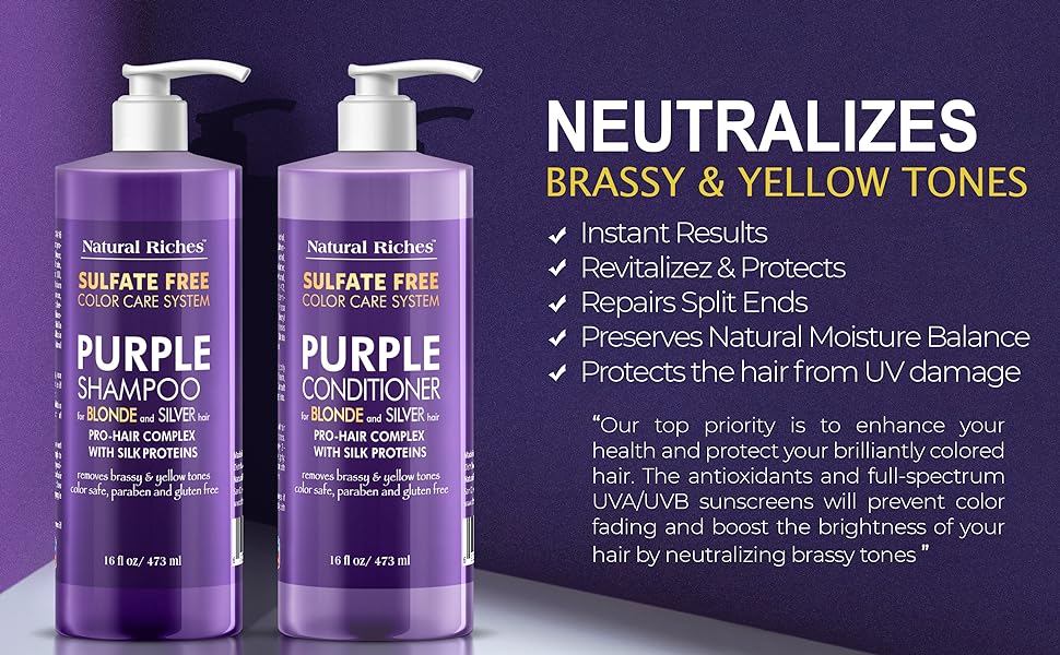 purple shampoo and conditioner set