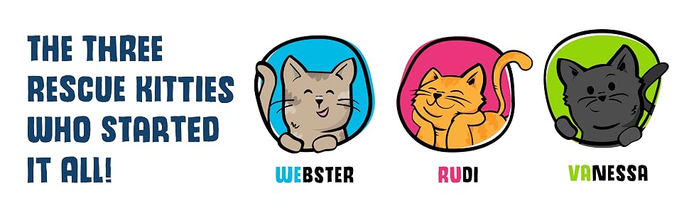 The three rescue kitties who started it all.