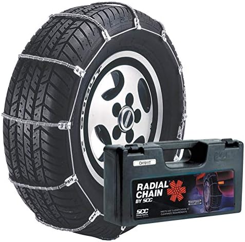 SCC SC1032 Radial Chain Cable Traction Tire Chain, Silver, Set of 2