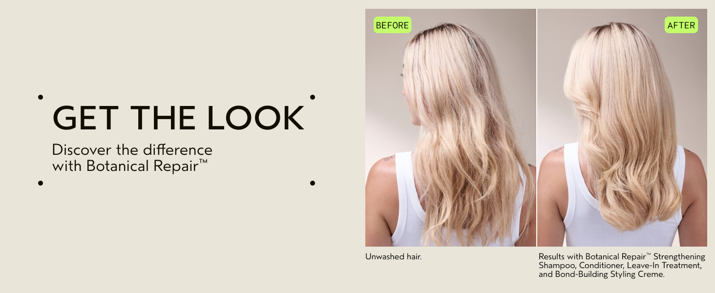 Botanical repair gently cleanses, strengthens, and repairs damaged hair.