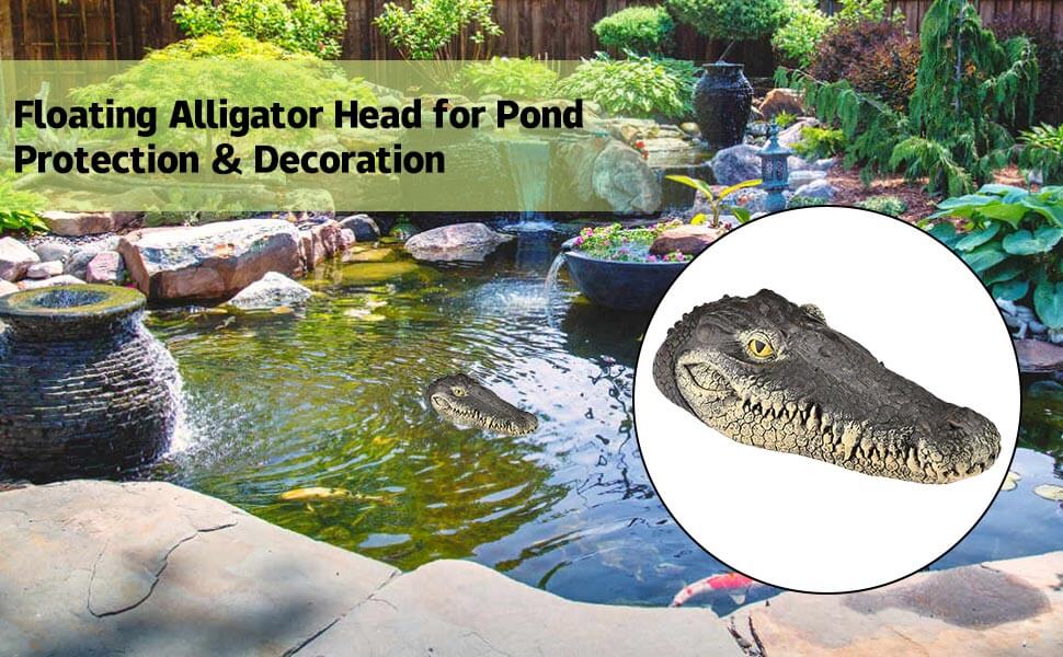 alligator head decoy alligator pool float predator floating crocodile pool duck goose hawk
