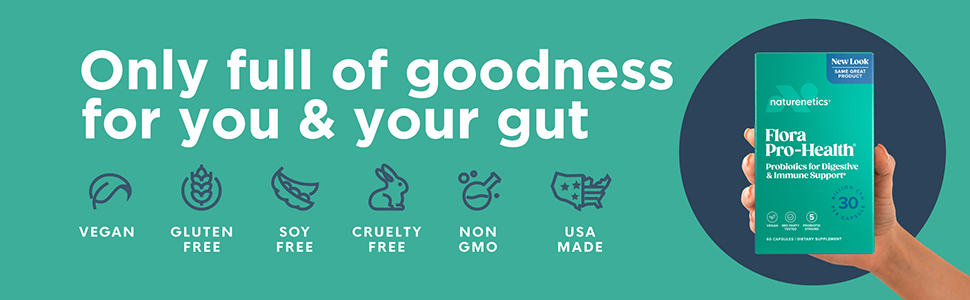 Vegan, gluten free, soy free, cruelty free, non-gmo, USA made