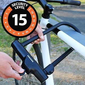 U lock with cable for bike