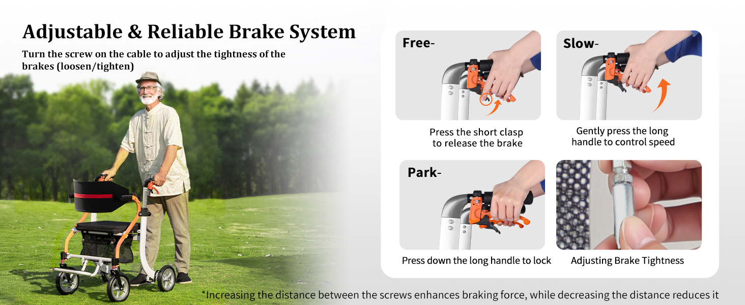 wheelchair with brake