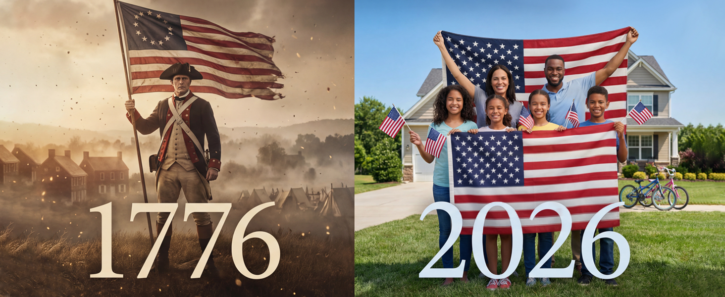250 year american anniversary flag
