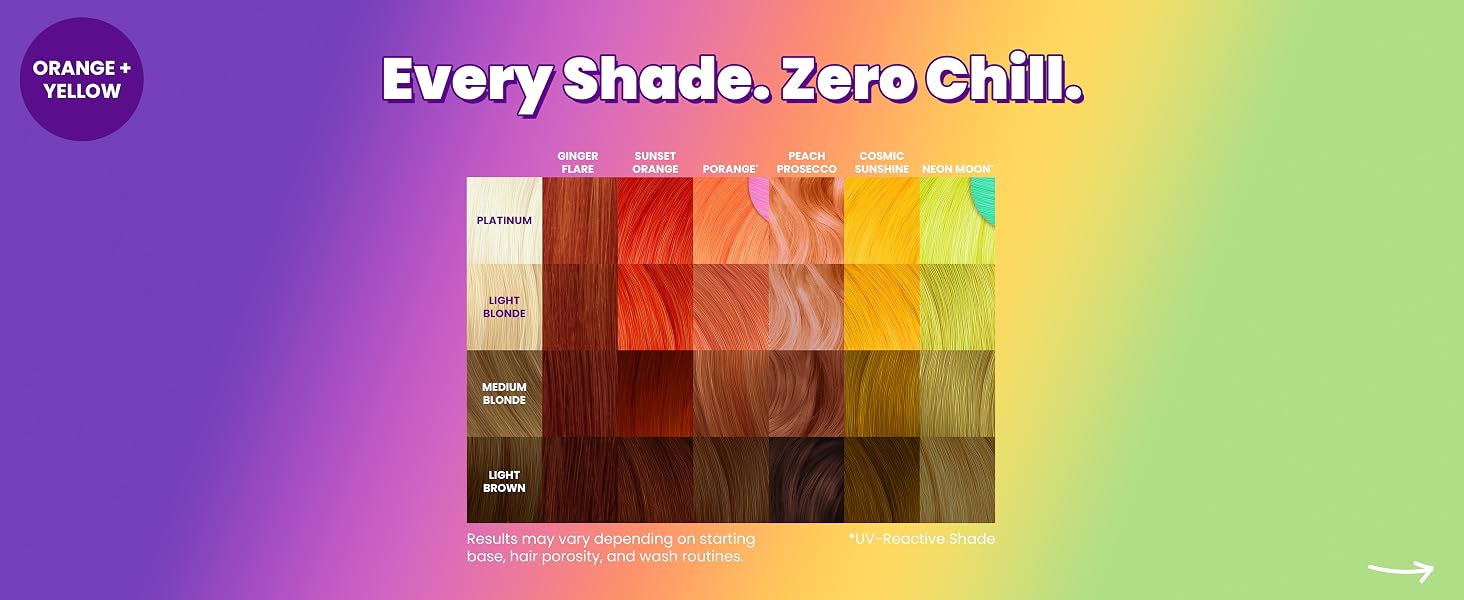 Every Shade. Zero Chill. Orange and Yellow.