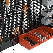 peg board craft organization