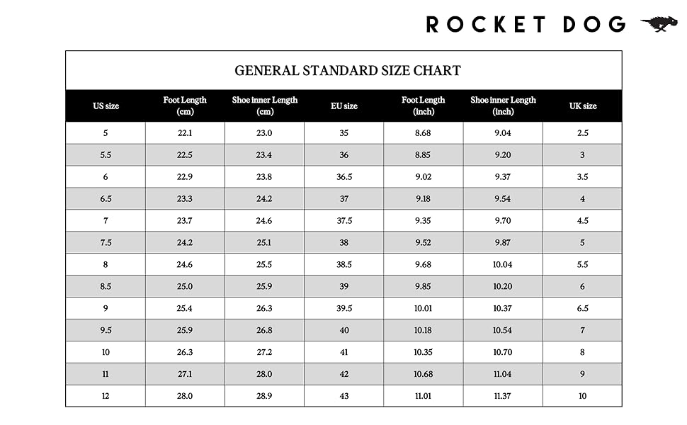 US Size Chart