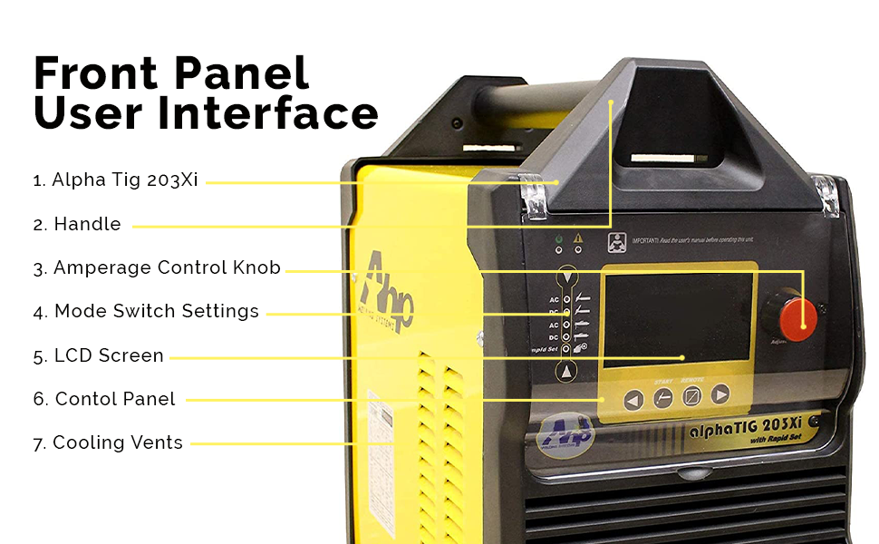 Ahp Welder Tig Front Panel User Interface