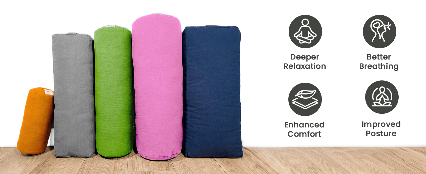 Yoga bolster cylindrical asanas and Pranayama meditation yoga pillow bolster relaxed and comfort sof