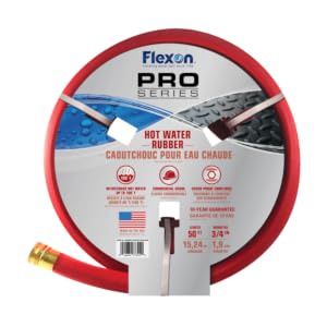 Flexon, hot water garden hose, rubber garden hose, heavy duty garden hose, kink free garden hose